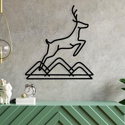 Wallity Snygg svart dekorativ metallväggtillbehör, 49 x 51 cm 100% metall, 1,2 mm tjocklek perfekt för modern heminredning och unik väggkonst Wallity Snygg svart dekorativ metallväggtillbehör, 49 x 51 cm 100% metall, 1,2 mm tjocklek perfekt för modern heminredning och unik väggkonst
