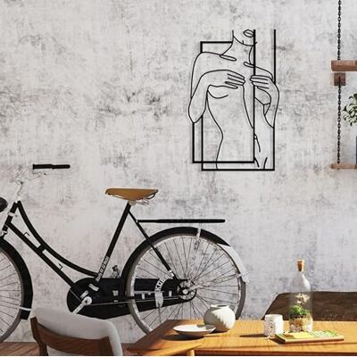Wallity Snygg svart dekorativ metallväggtillbehör, 32 x 50 cm 100% metall, 1,2 mm tjocklek perfekt för modern heminredning och unik väggkonst Wallity Snygg svart dekorativ metallväggtillbehör, 32 x 50 cm 100% metall, 1,2 mm tjocklek perfekt för modern heminredning och unik väggkonst