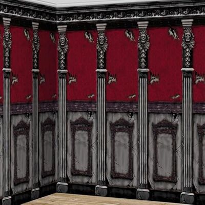 amscan 676108-55 2 scene-Setter dekorativa rullar gotisk mansion plast 121 x 609 cm, multi amscan 676108-55 2 scene-Setter dekorativa rullar gotisk mansion plast 121 x 609 cm, multi