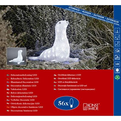 Konstsmide 6151–203 LED akrylfigur "Sedudu" / för utomhusbruk (IP44)/24 V utomhus transformator / 56 kalla vita dioder/transparent kabel, 70 x 70 cm Konstsmide 6151–203 LED akrylfigur "Sedudu" / för utomhusbruk (IP44)/24 V utomhus transformator / 56 kalla vita dioder/transparent kabel, 70 x 70 cm