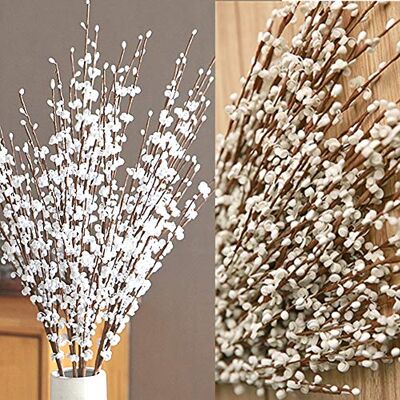 Wootkey 5 st 76 cm långa jasmin konstgjorda blommor fuskbär falsk blomma för jul nyår gör-det-själv blommig konst växt hem kontor fest dekoration (vit) Wootkey 5 st 76 cm långa jasmin konstgjorda blommor fuskbär falsk blomma för jul nyår gör-det-själv blommig konst växt hem kontor fest dekoration (vit)