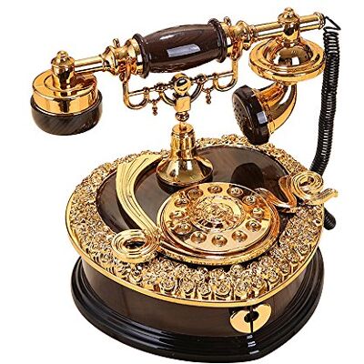 ornerx Vintage musiklåda urtavla telefon svart ornerx Vintage musiklåda urtavla telefon svart