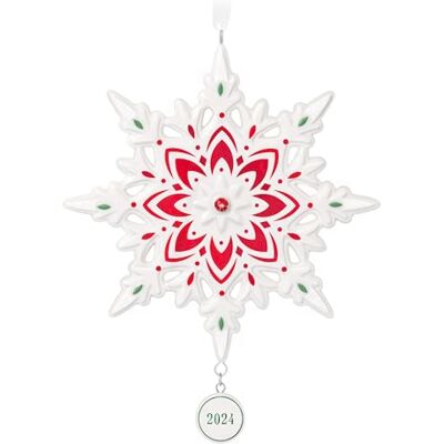 Hallmark Keepsake Christmas Ornament 2024, Snowflake 2024, Porcelain, Snowflake Gifts Hallmark Keepsake Christmas Ornament 2024, Snowflake 2024, Porcelain, Snowflake Gifts