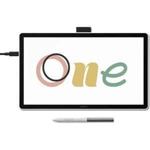 Wacom One 14 Grafikplatta med skärm 14 tum full HD med batterifri penna, antireflexskärm, programvarupaket kompatibel med Windows, macOS och ChromeOS Wacom One 14 Grafikplatta med skärm 14 tum full HD med batterifri penna, antireflexskärm, programvarupaket kompatibel med Windows, macOS och ChromeOS