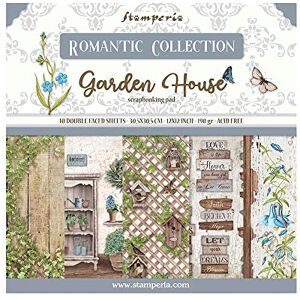 Stamperia SBBL102 - Romantiskt Trädgårds Scrapbooking Papper Stamperia SBBL102 - Romantiskt Trädgårds Scrapbooking Papper