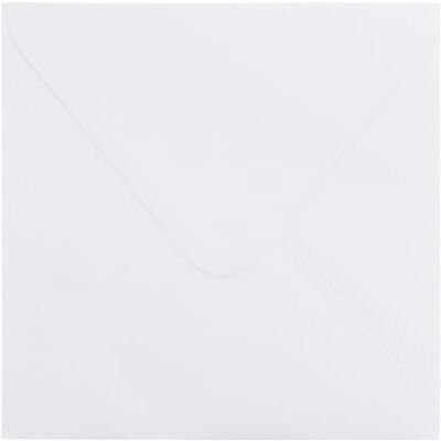 Creative Florence Kuvert, 14 x 14 cm, vit, 100 st, 120 g/m², självhäftande kuvert för bröllop, vykort, inbjudningar, gratulationskort Creative Florence Kuvert, 14 x 14 cm, vit, 100 st, 120 g/m², självhäftande kuvert för bröllop, vykort, inbjudningar, gratulationskort