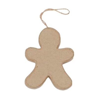 décopatch NO039Cpack Un Lot de 10 supports en papier brun mâché 1x6,5x8,5 cm, Bonhomme de pain d'épice à suspendre décopatch NO039Cpack Un Lot de 10 supports en papier brun mâché 1x6,5x8,5 cm, Bonhomme de pain d'épice à suspendre
