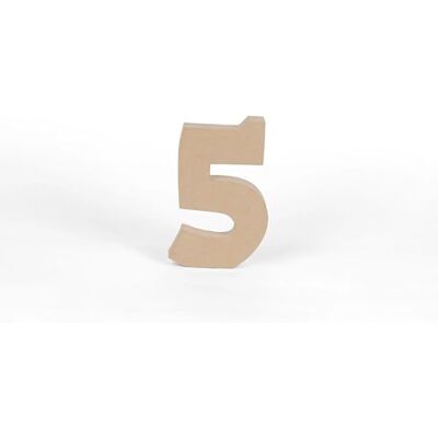décopatch AC889Cpack Un lot de 3 supports en papier kraft brun 12x2,5x20 cm, Chiffre 5 décopatch AC889Cpack Un lot de 3 supports en papier kraft brun 12x2,5x20 cm, Chiffre 5