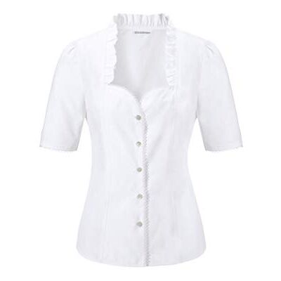 Stockerpoint damblus Clarissa traditionell blus, Vit, 42 Stockerpoint damblus Clarissa traditionell blus, Vit, 42