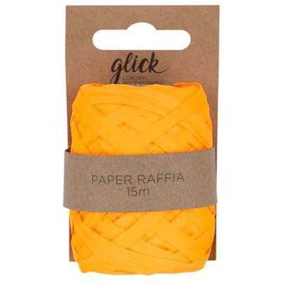 Glick neon orange papper Raffia-band, perfekt för presentförpackning och konst och hantverk, 15 meter band, återvinningsbar Glick neon orange papper Raffia-band, perfekt för presentförpackning och konst och hantverk, 15 meter band, återvinningsbar
