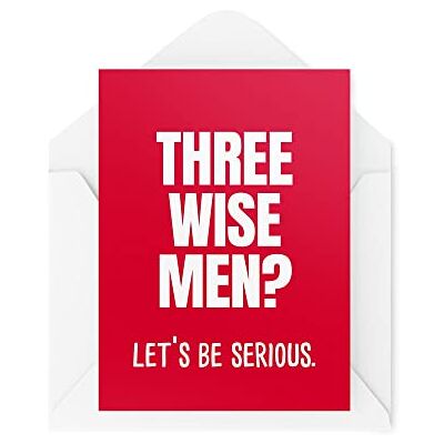 Tongue in Peach Roliga julkort Three Wise Men Let's Be Serious Card För henne Honom Nyhet Skämt Banter Vuxen Festlig Söt Sarkasm CBH718 Tongue in Peach Roliga julkort Three Wise Men Let's Be Serious Card För henne Honom Nyhet Skämt Banter Vuxen Festlig Söt Sarkasm CBH718