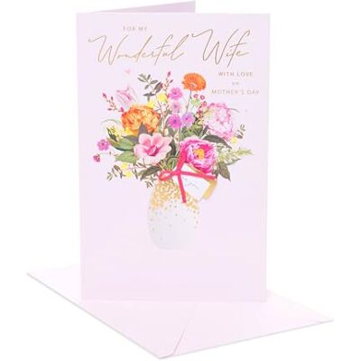 UK Greetings Brittiska hälsningar mors dag kort för fru – kärleksfull design UK Greetings Brittiska hälsningar mors dag kort för fru – kärleksfull design