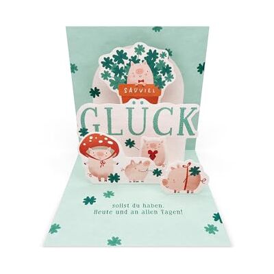 Grafik Werkstatt Grafik verkstad Pretty popup-kort tredimensionell Sauviel Glück bör du ha Grafik Werkstatt Grafik verkstad Pretty popup-kort tredimensionell Sauviel Glück bör du ha