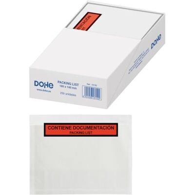 DOHE PKA Packlista kuvert, 180 x 140 mm, förpackning med 250 DOHE PKA Packlista kuvert, 180 x 140 mm, förpackning med 250