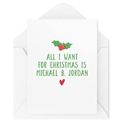 Tongue in Peach Roliga julkort Allt jag vill ha för jul är Michael B Jordan-kort För henne Bestie Marvel Creed Text Mariah Carey Banter CBH699 Tongue in Peach Roliga julkort Allt jag vill ha för jul är Michael B Jordan-kort För henne Bestie Marvel Creed Text Mariah Carey Banter CBH699