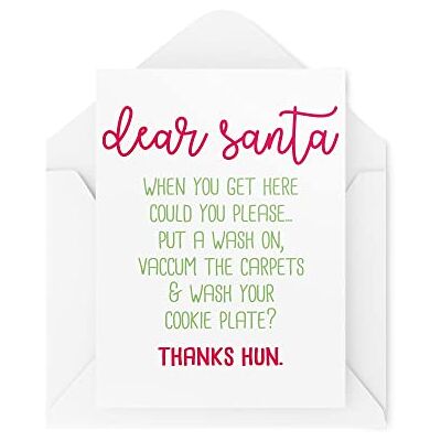 Tongue in Peach Roliga julkort Dear Santa When You Get Here Could You Card För henne honom nyhet skämt skämt skämt haklapp vuxen festlig söt sarkasm CBH719 Tongue in Peach Roliga julkort Dear Santa When You Get Here Could You Card För henne honom nyhet skämt skämt skämt haklapp vuxen festlig söt sarkasm CBH719