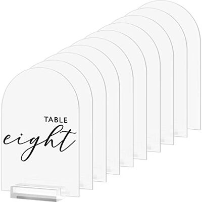 JINMURY 13 x 18 cm frostad båge akrylskylt med klart stativ – 10-pack tomma frostade välvda akryl bordsskyltar med hållare, gör-det-själv akryl bågskylt blank för bröllopsbord nummer meny skylt barlista skylt JINMURY 13 x 18 cm frostad båge akrylskylt med klart stativ – 10-pack tomma frostade välvda akryl bordsskyltar med hållare, gör-det-själv akryl bågskylt blank för bröllopsbord nummer meny skylt barlista skylt