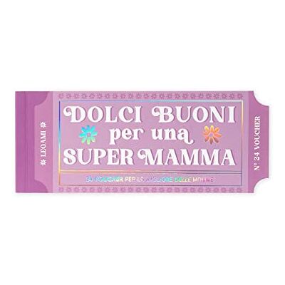 LEGAMI 24 kupongblock för mamma, kupong med borrning för rivning, presentidé, 20,3x8,2 cm, mamma tema LEGAMI 24 kupongblock för mamma, kupong med borrning för rivning, presentidé, 20,3x8,2 cm, mamma tema