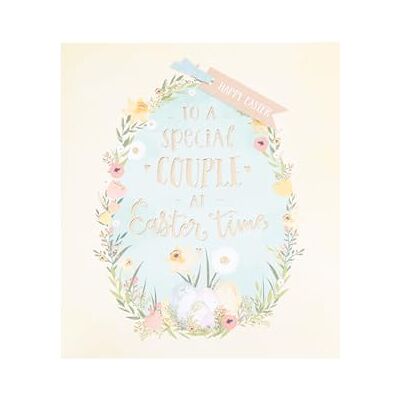 UK Greetings Brittiska hälsningar påskkort för ett speciellt par – blommig äggdesign UK Greetings Brittiska hälsningar påskkort för ett speciellt par – blommig äggdesign