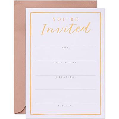 American Greetings American Grettings bröllopsinbjudningar med kuvert, vitt och guld (25-antal) American Greetings American Grettings bröllopsinbjudningar med kuvert, vitt och guld (25-antal)
