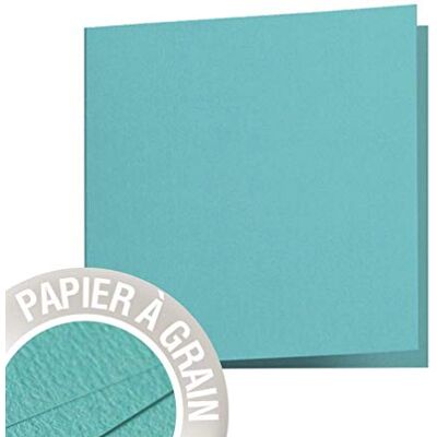 Clairefontaine 28219 C paket med 25 fällkort Grain de Pollen 16 x 16 vattengrön Clairefontaine 28219 C paket med 25 fällkort Grain de Pollen 16 x 16 vattengrön