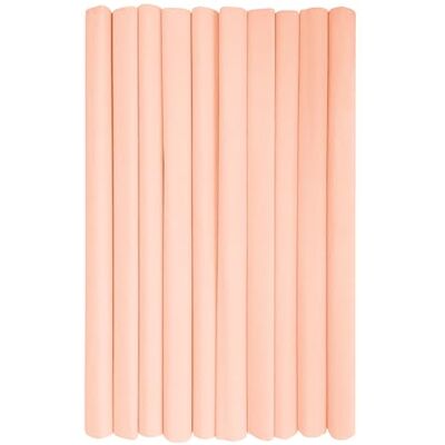 Interdruk – Crepe pappersrullar för barn, gör-det-själv och dekorationer – förpackning med 10 rullar (50 cm x 200 cm, 28 g/m2) – 35 pastell persika orange Interdruk – Crepe pappersrullar för barn, gör-det-själv och dekorationer – förpackning med 10 rullar (50 cm x 200 cm, 28 g/m2) – 35 pastell persika orange