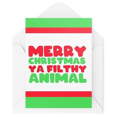 Tongue in Peach Roliga julkort Merry Xmas Ya Filthy Animal Skämt julkort Branterkort Säsongsmässiga gratulationskort Festkort CBH1867 Tongue in Peach Roliga julkort Merry Xmas Ya Filthy Animal Skämt julkort Branterkort Säsongsmässiga gratulationskort Festkort CBH1867