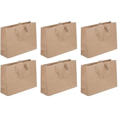 Clairefontaine Eurowrap 28800-6Cpack Un lot de 6 Sacs Cadeaux Kraft Format Shopping 37,3x11,8x27,5cm 210g Emballage Cadeau Kraft, Emballage, Idéal pour : Puzzle, Jeu De Société, Coffret Créatif Clairefontaine Eurowrap 28800-6Cpack Un lot de 6 Sacs Cadeaux Kraft Format Shopping 37,3x11,8x27,5cm 210g Emballage Cadeau Kraft, Emballage, Idéal pour : Puzzle, Jeu De Société, Coffret Créatif