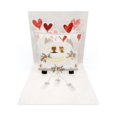 Grafik Werkstatt Grafik verkstad Pretty popup-kort tredimensionell bara married Grafik Werkstatt Grafik verkstad Pretty popup-kort tredimensionell bara married