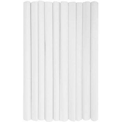 Interdruk – Crêpepapper Rullar för Barns DIY och Dekorationer Paket med 10 rullar (50 cm x 200 cm, 28 g/m2) – 01 vit Interdruk – Crêpepapper Rullar för Barns DIY och Dekorationer Paket med 10 rullar (50 cm x 200 cm, 28 g/m2) – 01 vit