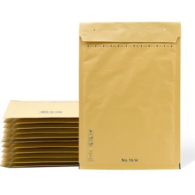 Global SIDI Kraft Bubble Vadderade Kuvert Med Självhäftande Stängning, Kläder Fraktpåsar (270 x 360 mm, 20 st) Global SIDI Kraft Bubble Vadderade Kuvert Med Självhäftande Stängning, Kläder Fraktpåsar (270 x 360 mm, 20 st)