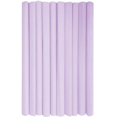Interdruk – Crepe pappersrullar för barn, gör-det-själv och dekorationer – förpackning med 10 rullar (50 cm x 200 cm, 28 g/m2) – 36 pastell lavendel lila Interdruk – Crepe pappersrullar för barn, gör-det-själv och dekorationer – förpackning med 10 rullar (50 cm x 200 cm, 28 g/m2) – 36 pastell lavendel lila