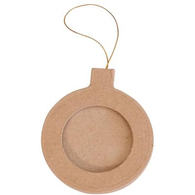 décopatch NO050Cpack Lot de 10 Cadres boule ronde de Noël à suspendre et à décorer en papier mâché brun 0,5x8x9,5 cm décopatch NO050Cpack Lot de 10 Cadres boule ronde de Noël à suspendre et à décorer en papier mâché brun 0,5x8x9,5 cm