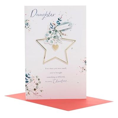 UK Greetings Dotter julkort – julkort till dotter från mamma/pappa – julkort för henne – kort med glad jul UK Greetings Dotter julkort – julkort till dotter från mamma/pappa – julkort för henne – kort med glad jul