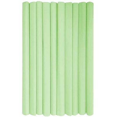 Interdruk – Crepe pappersrullar för barn, gör-det-själv och dekorationer – förpackning med 10 rullar (50 cm x 200 cm, 28 g/m2) – 39 pastell pistaschgrön Interdruk – Crepe pappersrullar för barn, gör-det-själv och dekorationer – förpackning med 10 rullar (50 cm x 200 cm, 28 g/m2) – 39 pastell pistaschgrön