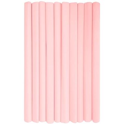 Interdruk – Crepe-pappersrullar för barn, gör-det-själv och dekorationer – förpackning med 10 rullar (50 cm x 200 cm, 28 g/m2) – 34 pastellpulverrosa Interdruk – Crepe-pappersrullar för barn, gör-det-själv och dekorationer – förpackning med 10 rullar (50 cm x 200 cm, 28 g/m2) – 34 pastellpulverrosa