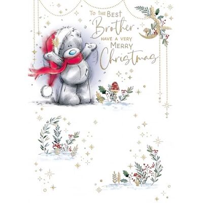 Me To You Tatty Teddy To The Best Brother julkort, Tatty Teddy i tomtemössa 5 x 7 ins – officiell samling Me To You Tatty Teddy To The Best Brother julkort, Tatty Teddy i tomtemössa 5 x 7 ins – officiell samling