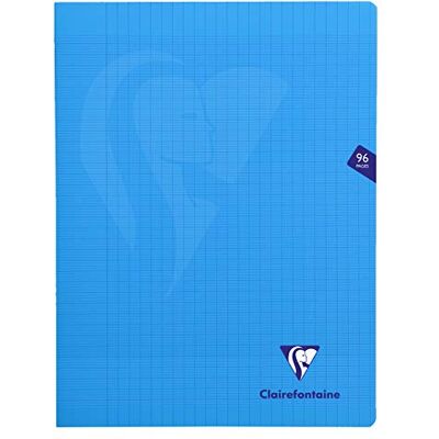 Clairefontaine 323361C Ett set med 10 blå Mimesys häftade anteckningsböcker 24 x 32 cm 96 sidor med stora rutor 90 g vitt papper polyproomslag Clairefontaine 323361C Ett set med 10 blå Mimesys häftade anteckningsböcker 24 x 32 cm 96 sidor med stora rutor 90 g vitt papper polyproomslag
