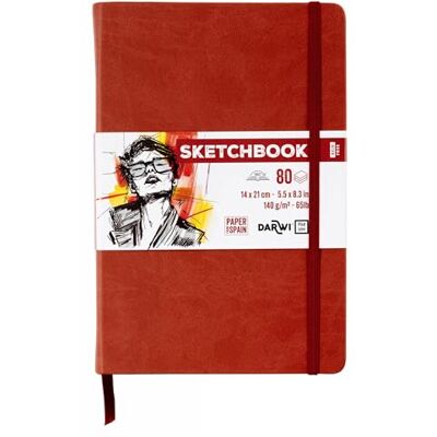 DARWI For You DF80014210007C Carnet Cousu Sketchbook 14x21 cm 140g 80 Feuilles Papier Dessin Blanc Couverture Rigide Terracotta DARWI For You DF80014210007C Carnet Cousu Sketchbook 14x21 cm 140g 80 Feuilles Papier Dessin Blanc Couverture Rigide Terracotta
