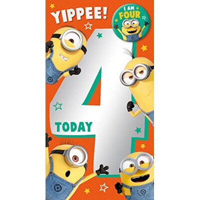 Danilo - Despicable Me Minions Card - Age 4 - Birthday Card Danilo - Despicable Me Minions Card - Age 4 - Birthday Card