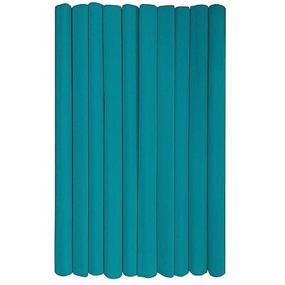 Interdruk – Crêpepapper Rullar för Barns DIY och Dekorationer Paket med 10 rullar (50 cm x 200 cm, 28 g/m2) – 21 blågrön Interdruk – Crêpepapper Rullar för Barns DIY och Dekorationer Paket med 10 rullar (50 cm x 200 cm, 28 g/m2) – 21 blågrön
