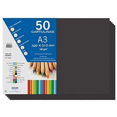 DOHE Kartong 50 ark A3 Svart DOHE Kartong 50 ark A3 Svart