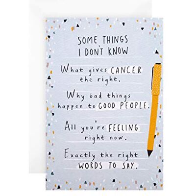 Hallmark Stödkort för Cancer – textbaserad design med "staty av Hallmark Stödkort för Cancer – textbaserad design med "staty av