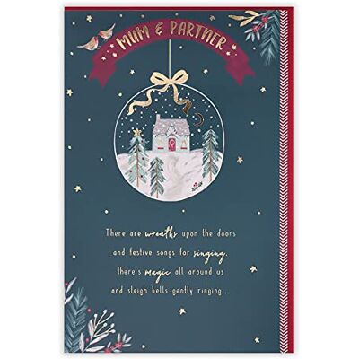 Clintons : House In Bauble Mum & Partner julkort Clintons : House In Bauble Mum & Partner julkort