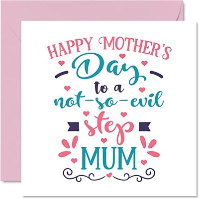 Stuff4 Step Mum mors dagskort Not So Evil rolig nyhet grattis på födelsedagen mors dag kort från styvson dotter, 145 mm x 145 mm födelsedagskort till styvmamma mamma Stuff4 Step Mum mors dagskort Not So Evil rolig nyhet grattis på födelsedagen mors dag kort från styvson dotter, 145 mm x 145 mm födelsedagskort till styvmamma mamma