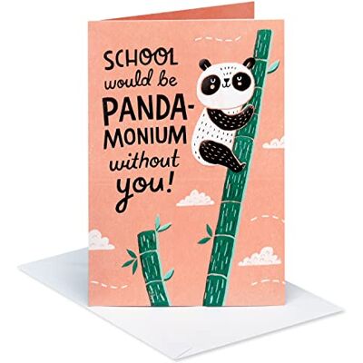 American Greetings Amerikanska hälsningar roliga tackkort för lärare (Panda-monium) American Greetings Amerikanska hälsningar roliga tackkort för lärare (Panda-monium)