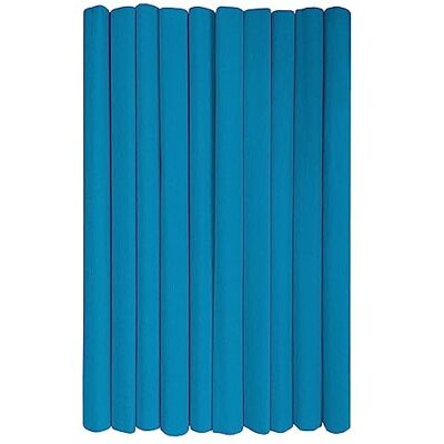 Interdruk – Crêpepapper Rullar för Barns DIY och Dekorationer Paket med 10 rullar (50 cm x 200 cm, 28 g/m2) – 19 turkos Interdruk – Crêpepapper Rullar för Barns DIY och Dekorationer Paket med 10 rullar (50 cm x 200 cm, 28 g/m2) – 19 turkos