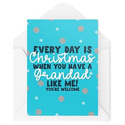 Tongue in Peach Roliga nya julkort Varje dag är jul när du har en farfar julklapp julfirande Skämt rolig CBH1373 Tongue in Peach Roliga nya julkort Varje dag är jul när du har en farfar julklapp julfirande Skämt rolig CBH1373