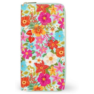 LEGAMI Resedokumenthållare med blommor, researrangör, passhållare, ID-kort, RFID-blockering, 4 stora fickor, 7 små fickor, dragkedja, 11 x 24 x 3 cm, blommor, Turkos, L, Avslappnad LEGAMI Resedokumenthållare med blommor, researrangör, passhållare, ID-kort, RFID-blockering, 4 stora fickor, 7 små fickor, dragkedja, 11 x 24 x 3 cm, blommor, Turkos, L, Avslappnad