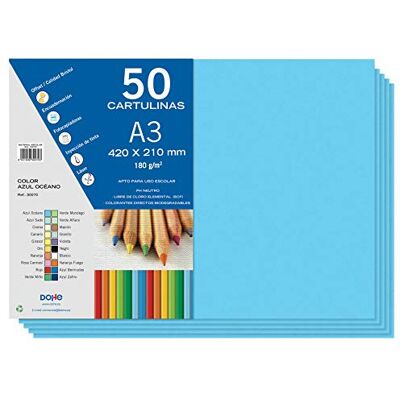 DOHE Kartong, 50 ark, A3, havsblå DOHE Kartong, 50 ark, A3, havsblå